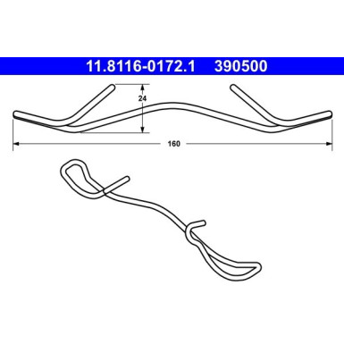 ATE Feder, Bremssattel 11.8116-0172.1 ATE Feder, Bremssattel 11.8116-0172.1