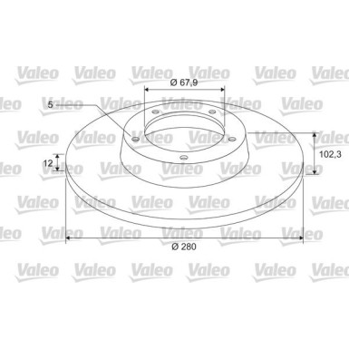 Valeo Bremsscheibe COATED 675407