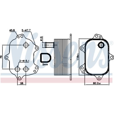 Nissens Ölkühler, Motoröl FIRST FIT 90960
