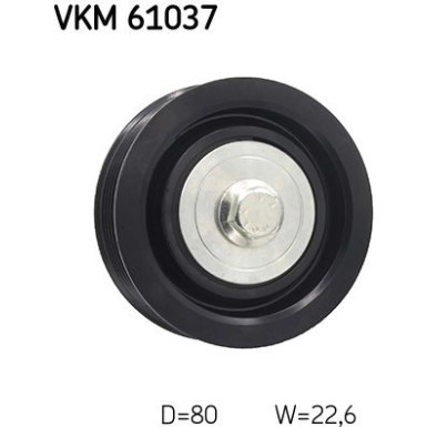 SKF Umlenk-/Führungsrolle, Keilrippenriemen VKM 61037