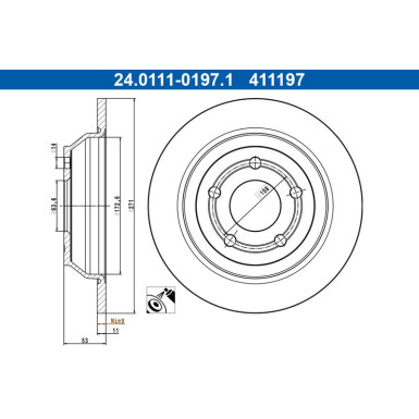 Bremsscheibe 24.0111-0197.1 Bremsscheibe 24.0111-0197.1