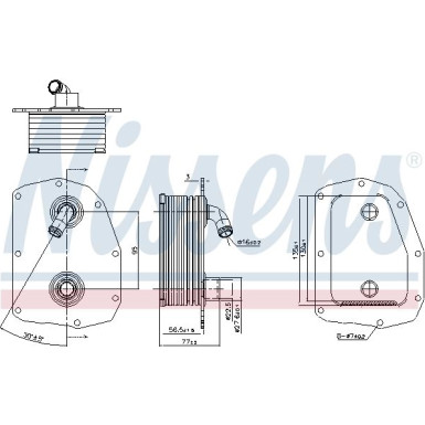 Nissens Ölkühler, Motoröl 91179