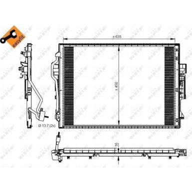 NRF Kondensator, Klimaanlage EASY FIT 350218