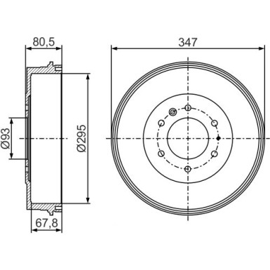 BOSCH Bremstrommel 0 986 477 280