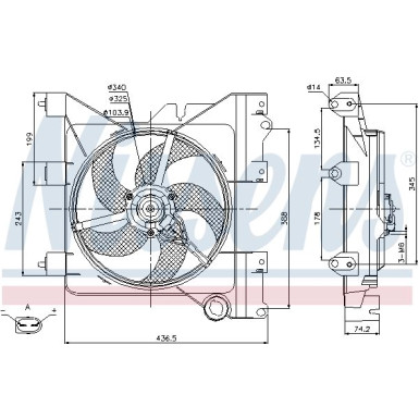 Nissens Lüfter, Motorkühlung 85316