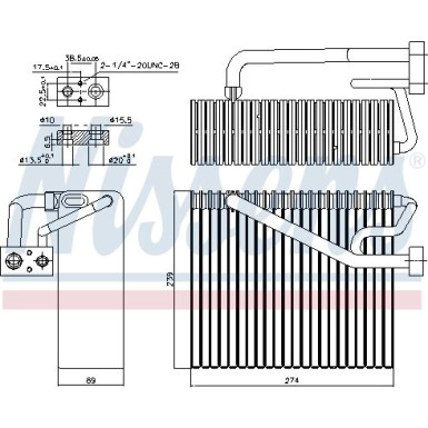 Nissens Verdampfer, Klimaanlage 92211