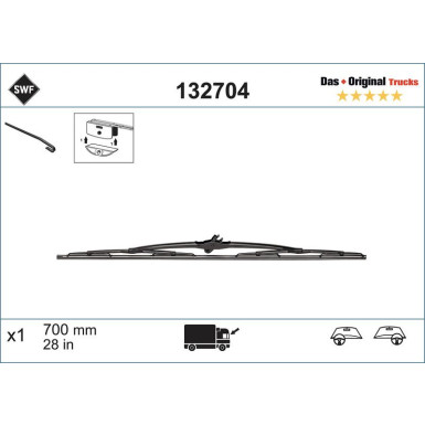 SWF Wischblatt Scheibenwischer DAS ORIGINAL TRUCKS 132704