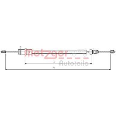 Metzger Seilzug, Feststellbremse 491.1 Metzger Seilzug, Feststellbremse 491.1