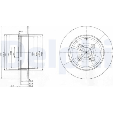 Delphi Bremsscheibe BG3974 Delphi Bremsscheibe BG3974