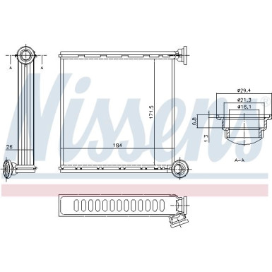 Nissens Wärmetauscher, Innenraumheizung FIRST FIT 73980