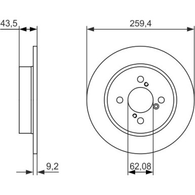 BOSCH Bremsscheibe 0 986 479 792