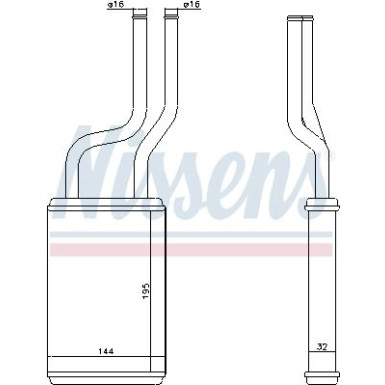 Nissens Wärmetauscher, Innenraumheizung 73457