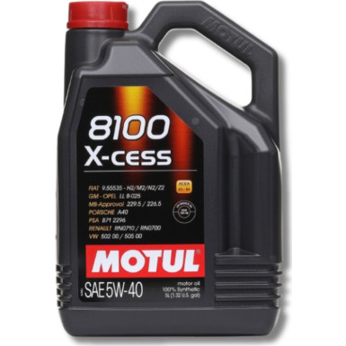 MOTUL 8100 X-CESS 5W40 Motoröl 102870 | 5l – Premium Qualität
