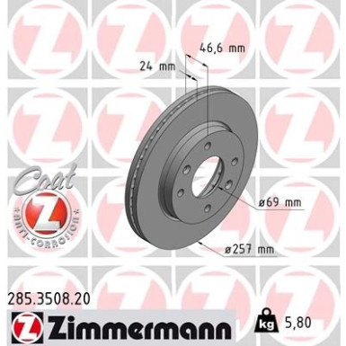 Bremsscheibe 285.3508.20 Bremsscheibe 285.3508.20
