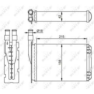 Wärmetauscher, Innenraumheizung 507339 Wärmetauscher, Innenraumheizung 507339