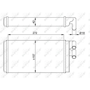 NRF Wärmetauscher, Innenraumheizung EASY FIT 50602
