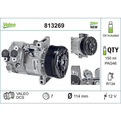 Kompressor, Klimaanlage Valeo Origins New OE TECHNOLOGIE 813269