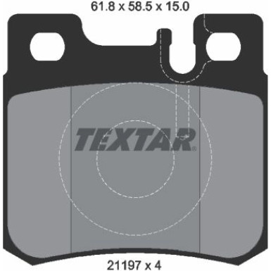 Textar Bremsbelagsatz, Scheibenbremse Q+ 2119701 Textar Bremsbelagsatz, Scheibenbremse Q+ 2119701