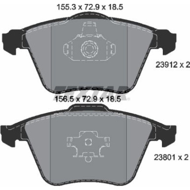Textar Bremsbelagsatz, Scheibenbremse Q+ 2391201 Textar Bremsbelagsatz, Scheibenbremse Q+ 2391201