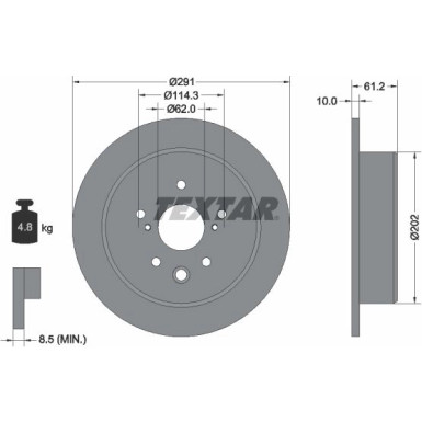Textar Bremsscheibe PRO 92179803 Textar Bremsscheibe PRO 92179803