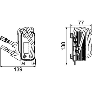 Mahle Ölkühler, Motoröl BEHR Premium Line CLC 67 000P