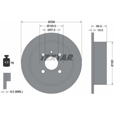 Textar Bremsscheibe 92129000