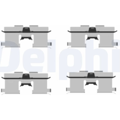 Delphi Zubehörsatz, Scheibenbremsbelag LX0407