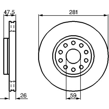 BOSCH Bremsscheibe 0 986 478 460 BOSCH Bremsscheibe 0 986 478 460