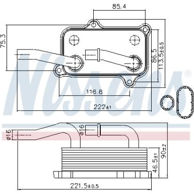 Nissens Ölkühler, Motoröl FIRST FIT 90599