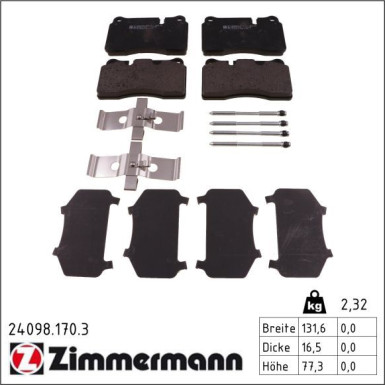 ZIMMERMANN FORMULA Z Bremsscheibe 370mm + Bremsbeläge ZIMMERMANN FORMULA Z Bremsscheibe 370mm + Bremsbeläge
