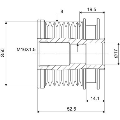 Valeo Generatorfreilauf VALEO NEW SPARE PART 588093