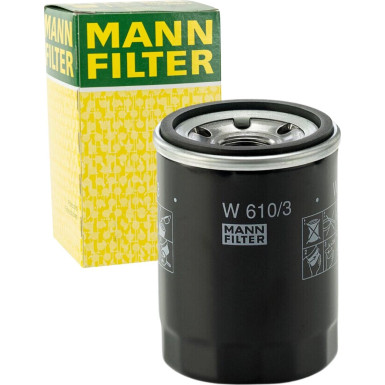 MANN-FILTER W 610/3 Ölfilter M20X1.5 mit Rücklaufsperrventil MANN-FILTER W 610/3 Ölfilter M20X1.5 mit Rücklaufsperrventil