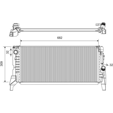 Kühler, Motorkühlung 701422 Kühler, Motorkühlung 701422