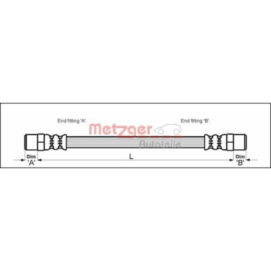 Metzger Bremsschlauch 4111756