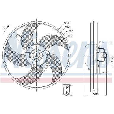 Nissens Lüfter, Motorkühlung 85668