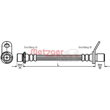 Metzger Bremsschlauch 4110014
