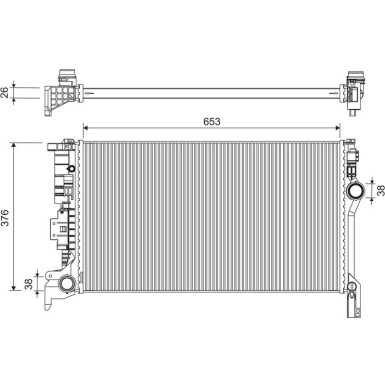 Kühler, Motorkühlung 701300 Kühler, Motorkühlung 701300