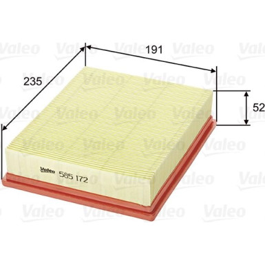 Valeo Luftfilter 585172