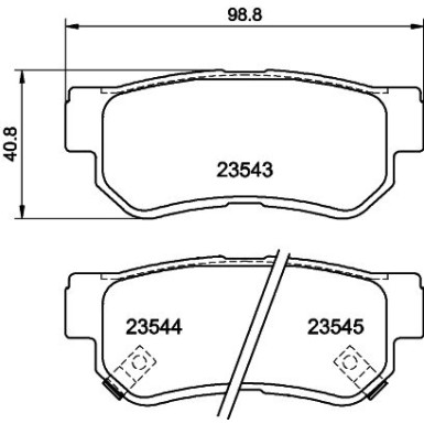 Hella Bremsbelagsatz, Scheibenbremse 8DB 355 009-971