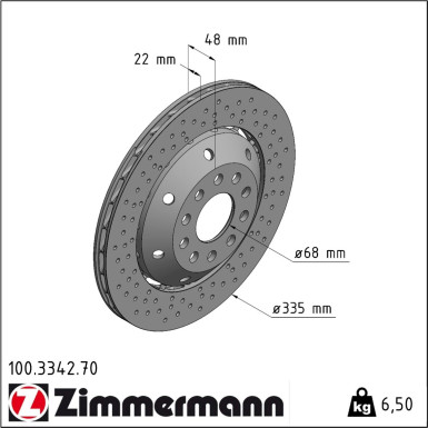 Bremsscheibe 100.3342.70 Bremsscheibe 100.3342.70