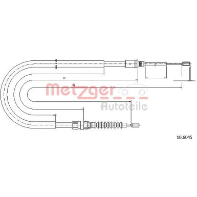 Metzger Seilzug, Feststellbremse 10.6045