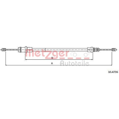 Metzger Seilzug, Feststellbremse 10.4736