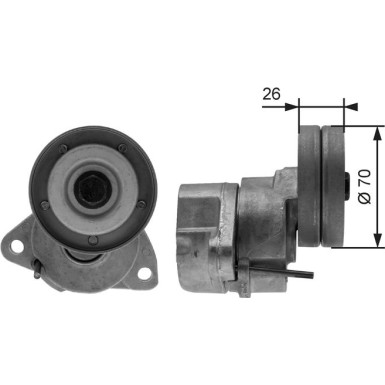 Gates Spannrolle, Keilrippenriemen DriveAlign™ T38154