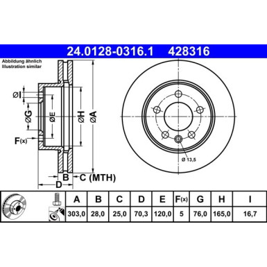 Bremsscheibe 24.0128-0316.1