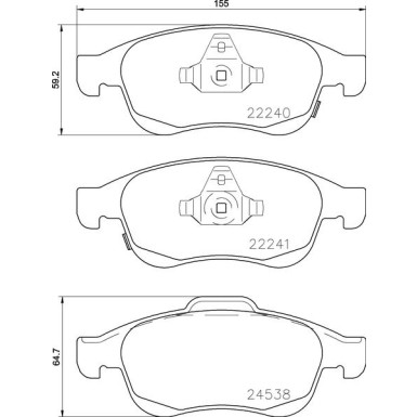 Brembo Bremsbelagsatz, Scheibenbremse PRIME LINE P 23 165 Brembo Bremsbelagsatz, Scheibenbremse PRIME LINE P 23 165