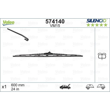Valeo Wischblatt Scheibenwischer Silencio Conventional Single 574140