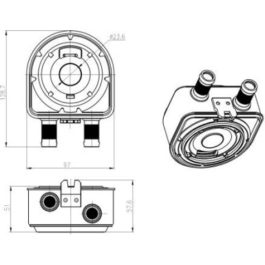 Ölkühler, Motoröl 31836 Ölkühler, Motoröl 31836
