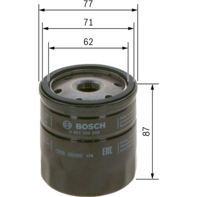 BOSCH 0 451 103 349 Ölfilter BOSCH 0 451 103 349 Ölfilter