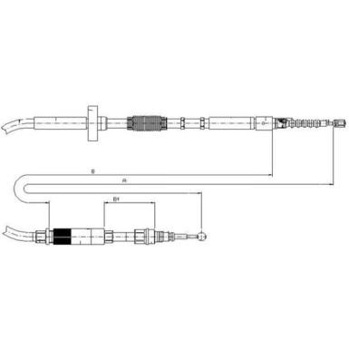 Textar Seilzug, Feststellbremse 44006000