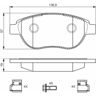 BOSCH Bremsbelagsatz, Scheibenbremse 0 986 494 602 BOSCH Bremsbelagsatz, Scheibenbremse 0 986 494 602